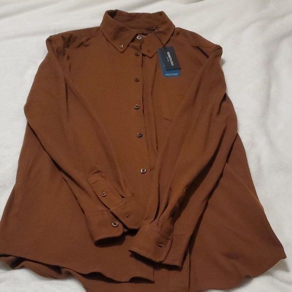 Kenneth Cole Chocolate Brown Shirt - Picture 5 of 5